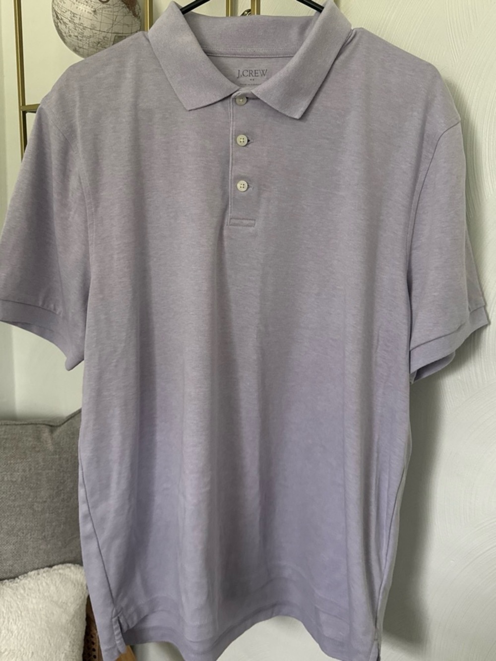 J. Crew Men’s Lavender Short-Sleeve Polo